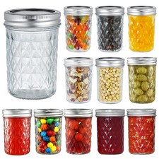 YEBODA 8 oz Wide Mouth Mason Jars with Lids, Glass Canning Jars, 12 Pack | Cl... picture