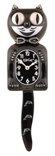 Limited Dolphins Black Tail Kit-Cat Klock Swarovski Crystals Jeweled Clock picture