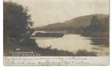 Nichols New York RPPC 1907 Susquehanna Bridge Postcard E M Shaw Bethlehem Pa picture