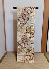 Used Silk Fukuro Obi for Furisode, Nishijin Weave, 4m, Excellent Condition picture