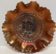 Vintage Carnival Iridescent Glass Tulip & Daisy Bowl picture