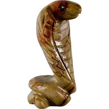 Cobra Pocket Totem Spirit Animal Carved from Peruvian Dolomite picture
