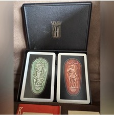 Vintage KEM Athens Plastic Playing Cards & Case Complete Excellent Condition picture