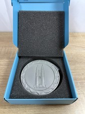 Royal Selangor Pewter Petronas Twin Towers Coaster Malaysia New Boxed w/ Stand picture