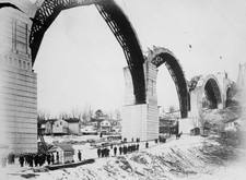 Building of the Tunkhannock Viaduct near Nicholson PA ca 1910-1915 Old Photo picture