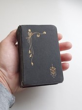 Antique German prayer book. Gold gilt edging miniature picture