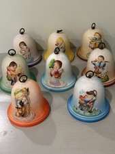 Vintage Made in Italy Set of 8 Christmas Music Box Bells. All work. picture