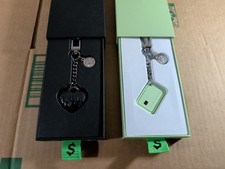 Cash App Tags Black Heart + Green Mini Card Limited Collectible Keychain Lot 2 picture