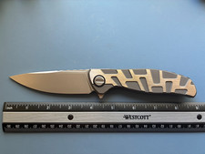 Green thorn jufule F95t custom repro knife, titanium handle, vg10 blade - O76 picture