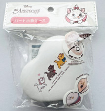 Disney Marie The Aristocats White Heart Jewelry Case Trinket Box Japan picture