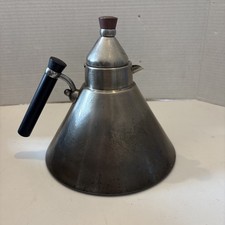 Prandelli style INOX 18/C tea kettle 80's As Seen For Decoration Bakelite Handle picture