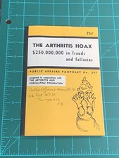 1960 THE ARTHRITIS HOAX $250,000,000 FRAUDS & FALLACIES PUBLIC AFFAIRS PAMPHLET picture