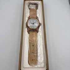 Dalley Wristwatch Desktop Size Clock Oak And Mahogany Wood Moving Pieces Giant picture
