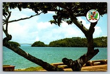 Vintage Postcard Samaná Dominican Republic Bridge Ocean Chrome 1960s 1970s picture