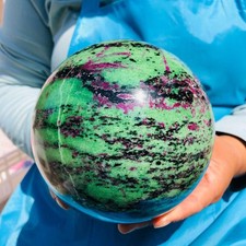 7.83 LB Large Natural Ruby Zoisite Sphere Crystal Healing Stone Specimen 4884 picture