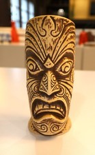 TIKI DIABLO MAORI MUG IN BONE WHITE TRADER VIC NEW SOLD OUT picture