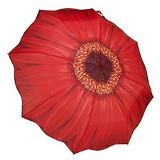 Galleria-Red Daisy Auto-Open/Close Large Portable Rain Folding Umbrella picture