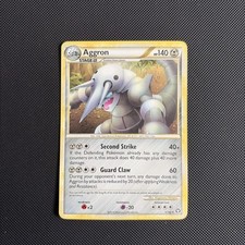 Pokémon TCG Aggron 1/102 - English HGSS Triumphant Holo Rare [MP condition] picture