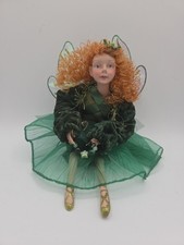 VTG Winward Irish Fairy Pixie Doll Ornament/Shelf Sitter St Patrick's Day EUC picture