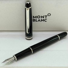 MB Meisterstück Classique Fountain Pen silver Coated Black Resin Unused picture