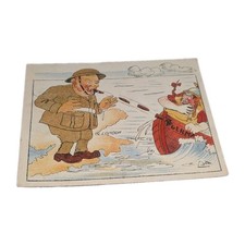 CHURCHILL CIGARS ENGLAND GERMANY WW2 MILITARY PROPAGANDA POSTCARD 1940s picture