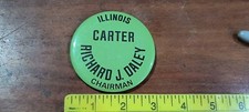 1976 Jimmy Carter Chairman Richard Daley Presidential Campaign Pinback Button picture