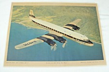 Vintage  Delta C&S Airlines DC-7 America's Fastest & Finest Airliner Print 13x18 picture