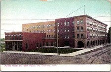 Medea Hotel & Bath House Mt Clemens Michigan Vintage Postcard TP11-17 picture