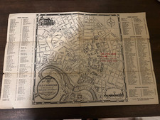 VINTAGE 1943 MAP OF OLD CAMBRIDGE, VICINITY OF HARVARD UNIVERSITY MA by E RAISZ picture