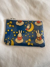 Vintage Y2K Miffy Moon Stars Blue Zip Pencil Case Cosmetic Pouch Dick Bruna picture