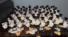 Lot 59 Chubby Cherub Angel Candle Stick Holders Metal 4 3/4