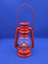 Vintage Red HILCO NO. 350 Kerosene Oil Lantern 5 x 7 in - Paint Flaking picture