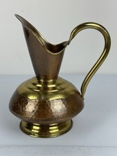 Vintage Hammered Copper Brass Pitcher Ewer Belgium Dinanderie Bittlot picture