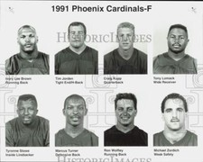 1991 Press Photo Phoenix Cardinals football head shots - lra52608 picture