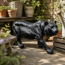 Majestic Black Tiger Garden Statue (15.75