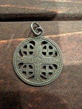 Vintage Church War Cross II Christ Died For Thee Medal Pendent Religious picture