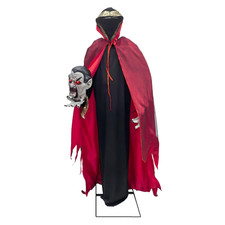 5.9 Ft Animated Vampire Holding Head Animatronic Halloween Decoration  picture