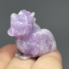 1pc Natura Purple mica Lepidolite Flying dragon skull quartz crystal skull 1