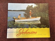 Original Johnson Sea-Horse Handy Chart 1947  1948 Brochure Model HD TD KD SD PO picture