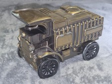 1974 Banthrico Coin Bank 1906 Mack Truck Chain Drive Die-Cast Metal Bronze USA picture