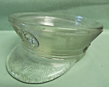 Vintage Clear Glass Military Officer Hat  Air Force ~ Small Candy Dish / Ashtray picture