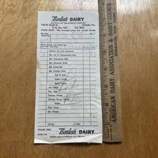 Vintage 1954 Borden's Dairy Orlando Florida Milk Delivery Invoice Statement picture