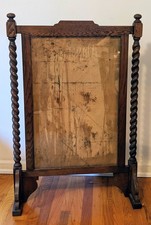 Vintage Fireplace Screen Jacobean Victorian Barley Twist Local Pu picture