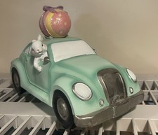Rabbit Driving A Volkswagen Bug Easter Decor picture