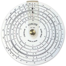 Concise Ruler Circular Slide Rule No. 300 100829 Made IN JAPAN 110mm picture
