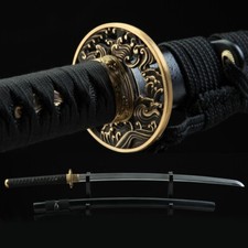 40.6inch Japanese Katana Handmade Clay Tempered T10 Steel Real Hamon Sharp Sword picture