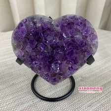 1.2LB   Exquisite natural amethyst cave heart-shaped cut specimen picture
