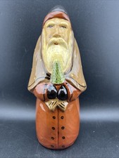 Eldreth Pottery Santa Claus 2011 Redware Folk Art Christmas 9 1/2