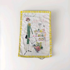 Vintage Zucchi Milvia Tea Towel Wall Art Linen Saturday MCM Days of the Week picture
