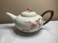 RARE Vintage Metlox Teapot “Peach Blossom” 1950-60s Pattern Tea picture